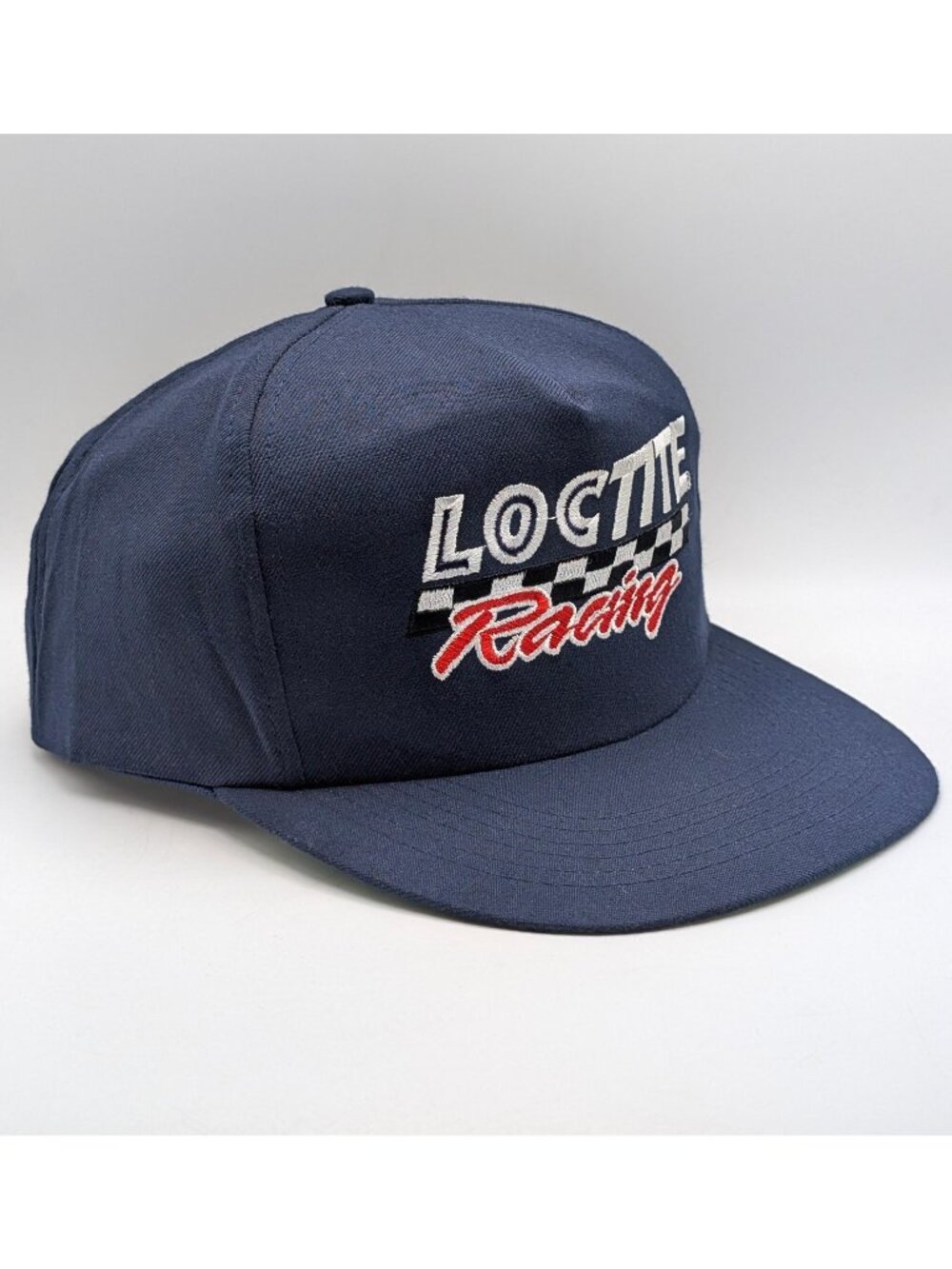 Loctite Racing Vintage Nascar Snapback Trucker Hat Cap Navy Blue Retro 80s 90s